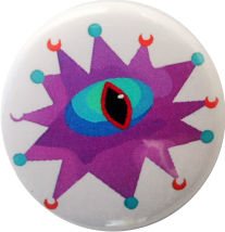 Monster Button lila Stern